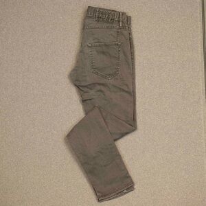 H&M Gray Low Rise Button Fly Skinny Jeans